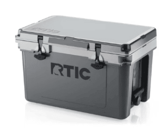 RTIC 32 QT Ultra-Light Hard-Sided Ice Chest Cooler, Fits 48 Cans, Dark Grey & Cool Grey