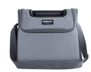 Igloo 18 Can Capacity Laguna Gripper Soft Sided Cooler, Gray Twill with Ibiza Blue