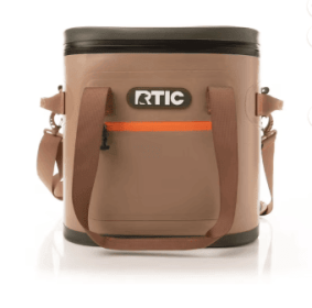 RTIC 20 Can Ultra-Tough Soft Cooler, 15 Qt, Leakproof with Waterproof Zipper, Tan