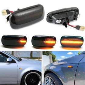 For A3 S3 8P A4 S4 RS4 B6 B7 B8 A6 S6 RS6 Sequential Led Side Marker Lights (Option: Amber)