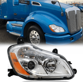2013-2021, KENWORTH-T680 Front Headlight Assembly, American Version, Halogen, Including Bulb, (Option: LV6850 R)