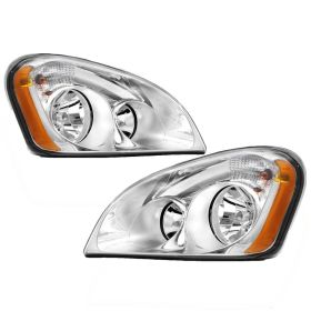 2008-2017 Freightliner Cascadia Headlights, Set-2 Pieces Left-right (Option: LV 8750E)