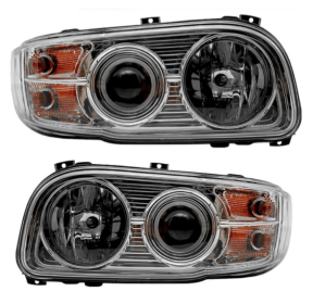 2008-2018 Peterbilt 388-389, Headlights, American Version, Halogen Assembly-LED Light Strip (Option: LV2050)