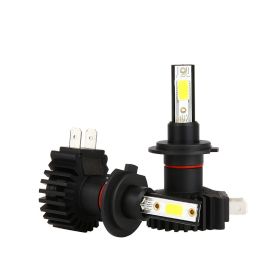 Integrated LED Car Headlights (Color: Black)