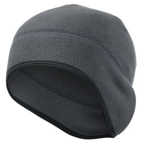 Winter Warm Ear Cover Cap Soft Men Women Ski Snowboard Cycling Skin-friendly Beanies Hiking Polar Fleece Running Windproof Hat (Color: Dark gray)