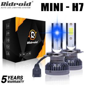 Pair H7 LED Headlight Bulb Kit High-Low Beam 8000K Super Blue 26000LM Light Bulb (Color: Blue)
